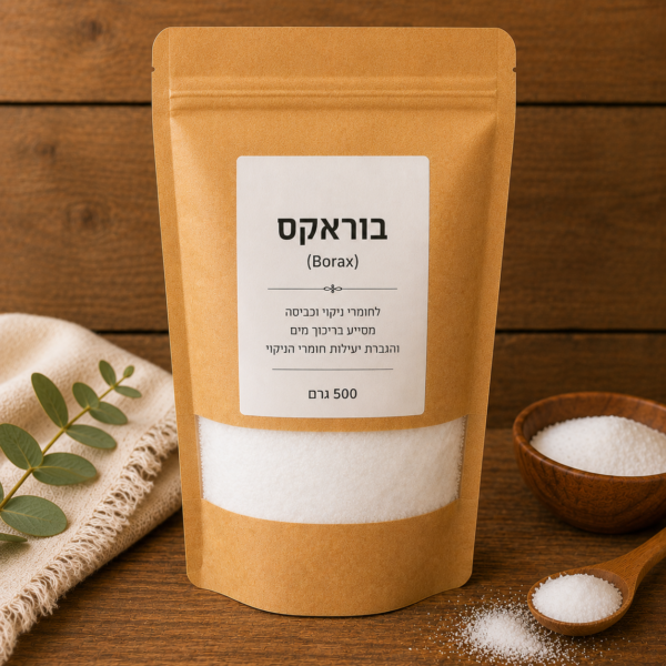 בוראקס (Borax) לניקוי וכביסה - 500 גרם